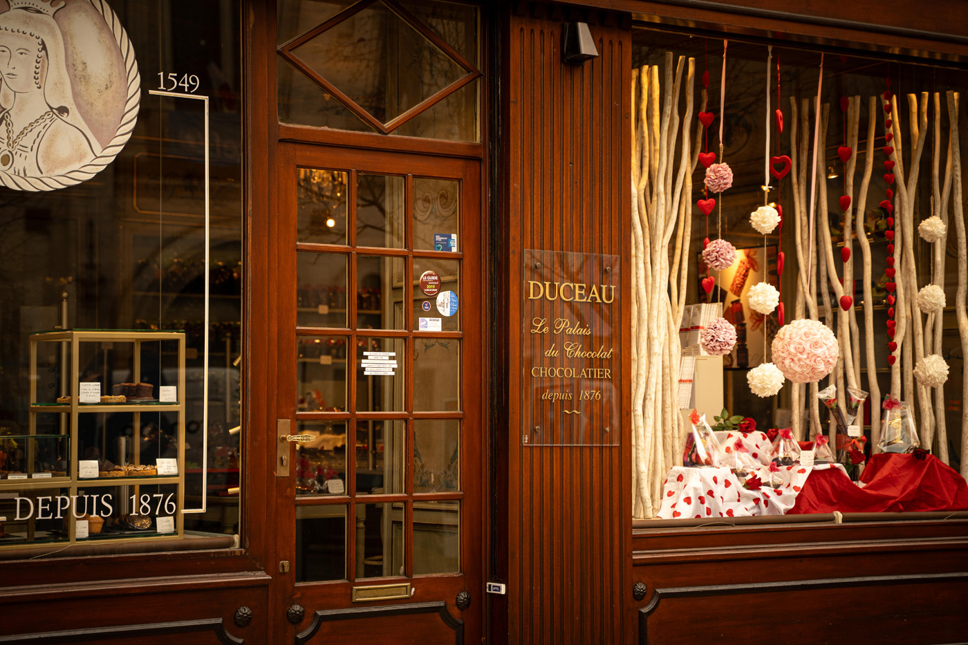 Devanture de la chocolaterie Duceau